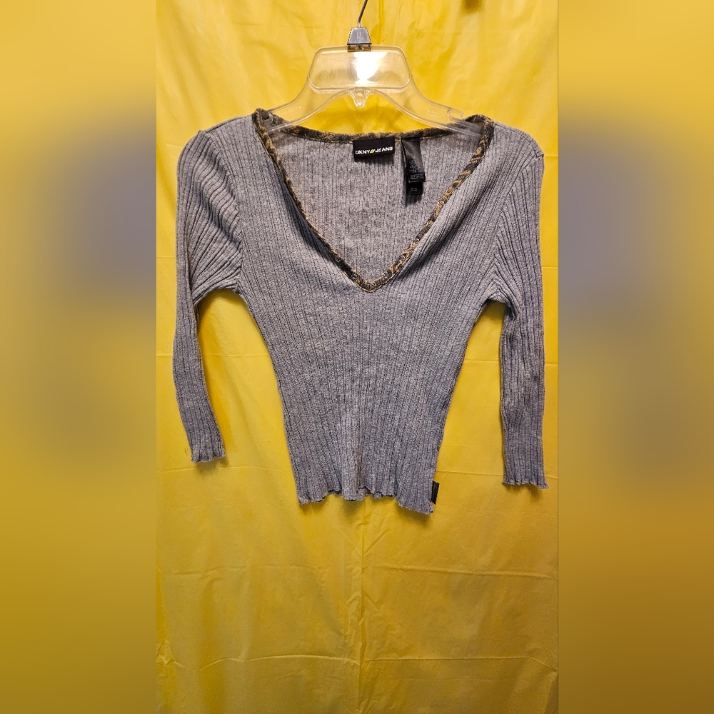 DKNY JEANS Women's grey knit M